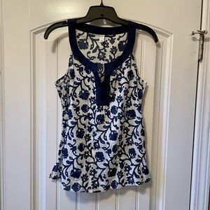 Old Navy, Small, Navy & white gauze tank